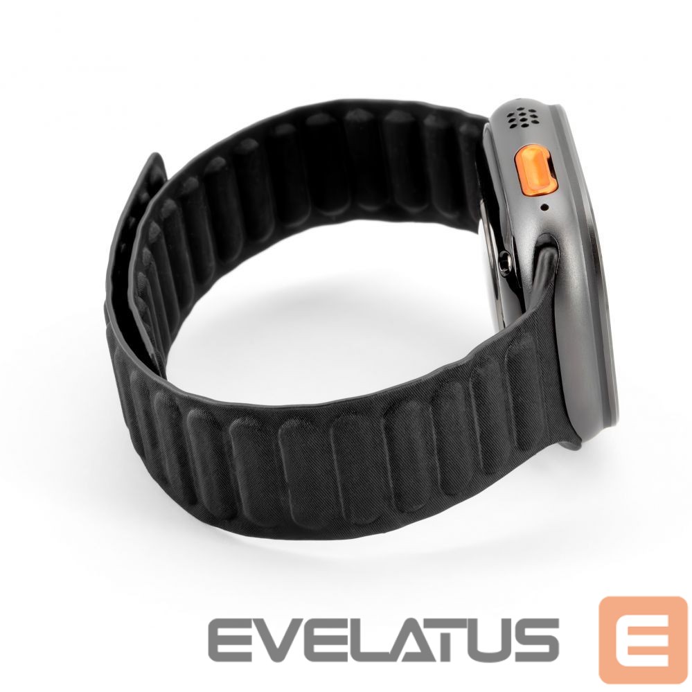 Strap Connect Watch 42/44/45mm Fine woven twill magnetic chain Watch Straps Black