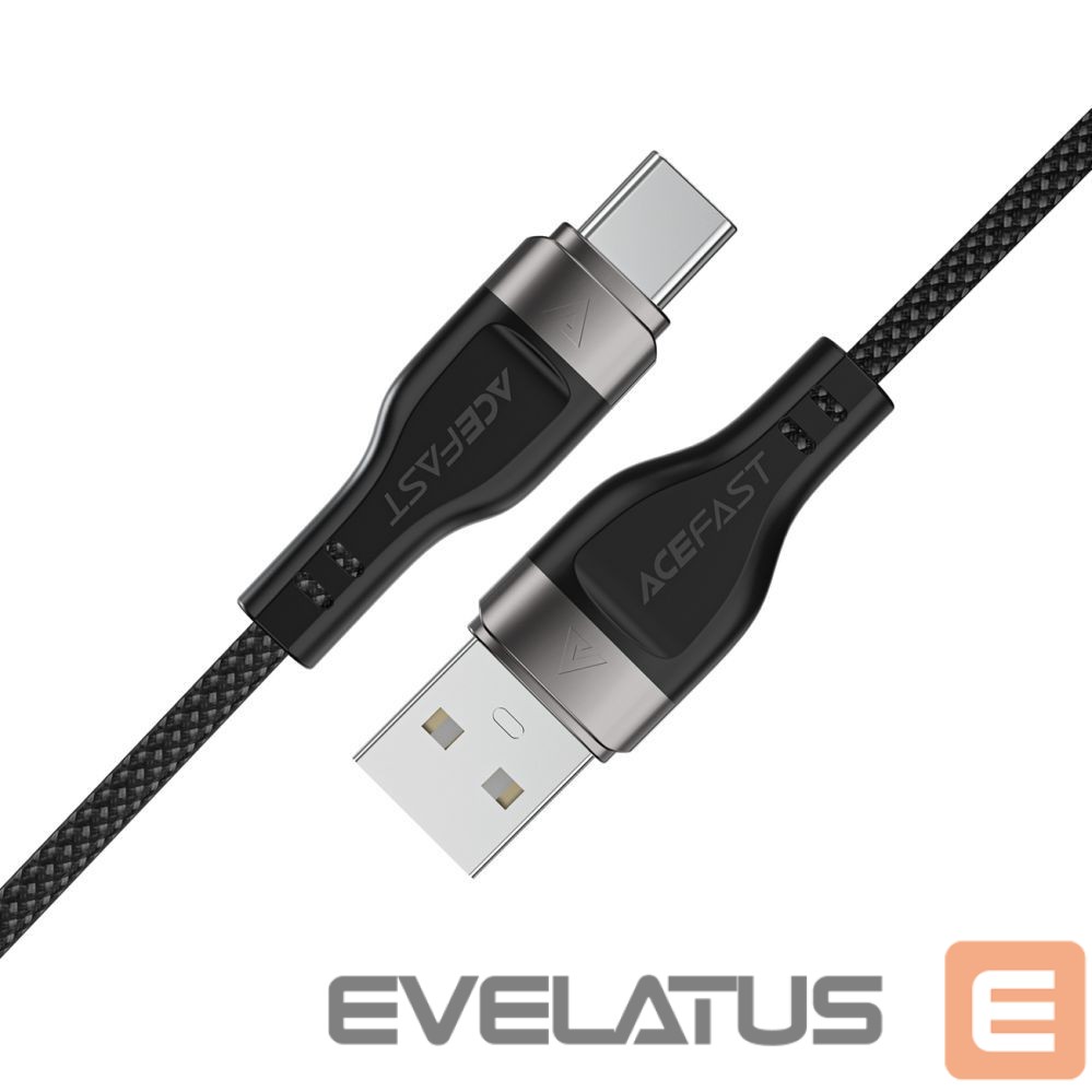 Cable Acefast Acefast C11-04 USB-A - USB-C 3A Cable 1.2m Magnetic Braid - Black