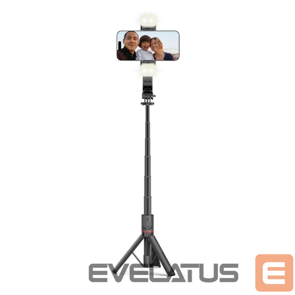 Camera accessory Tech-Protect Tech-Protect L05S Bluetooth Selfie Stick with Tripod up to 105cm with LED Light - Black