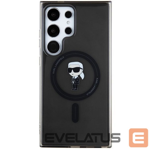 Back panel cover Karl Lagerfeld Karl Lagerfeld IML Ikonik MagSafe Case for Samsung Galaxy S24 Ultra - Black