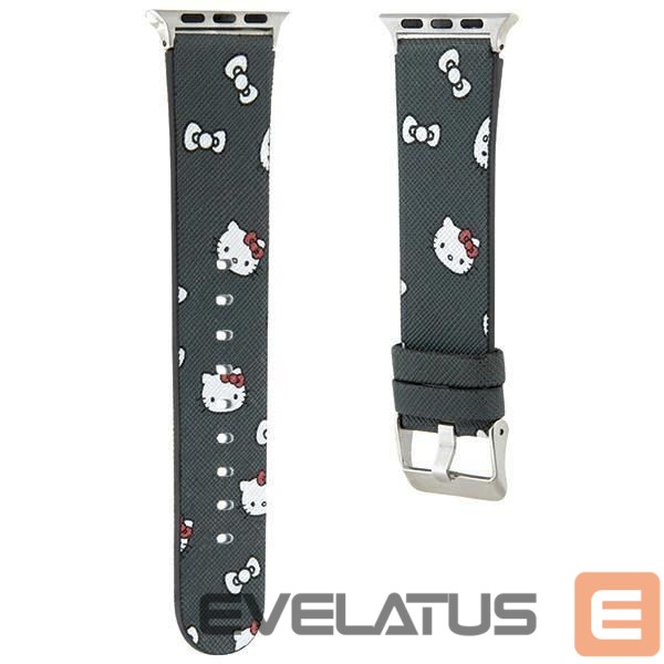 Strap Hello Kitty Hello Kitty Heads & Bows Pattern Strap for Apple Watch 38/40/41mm - Black