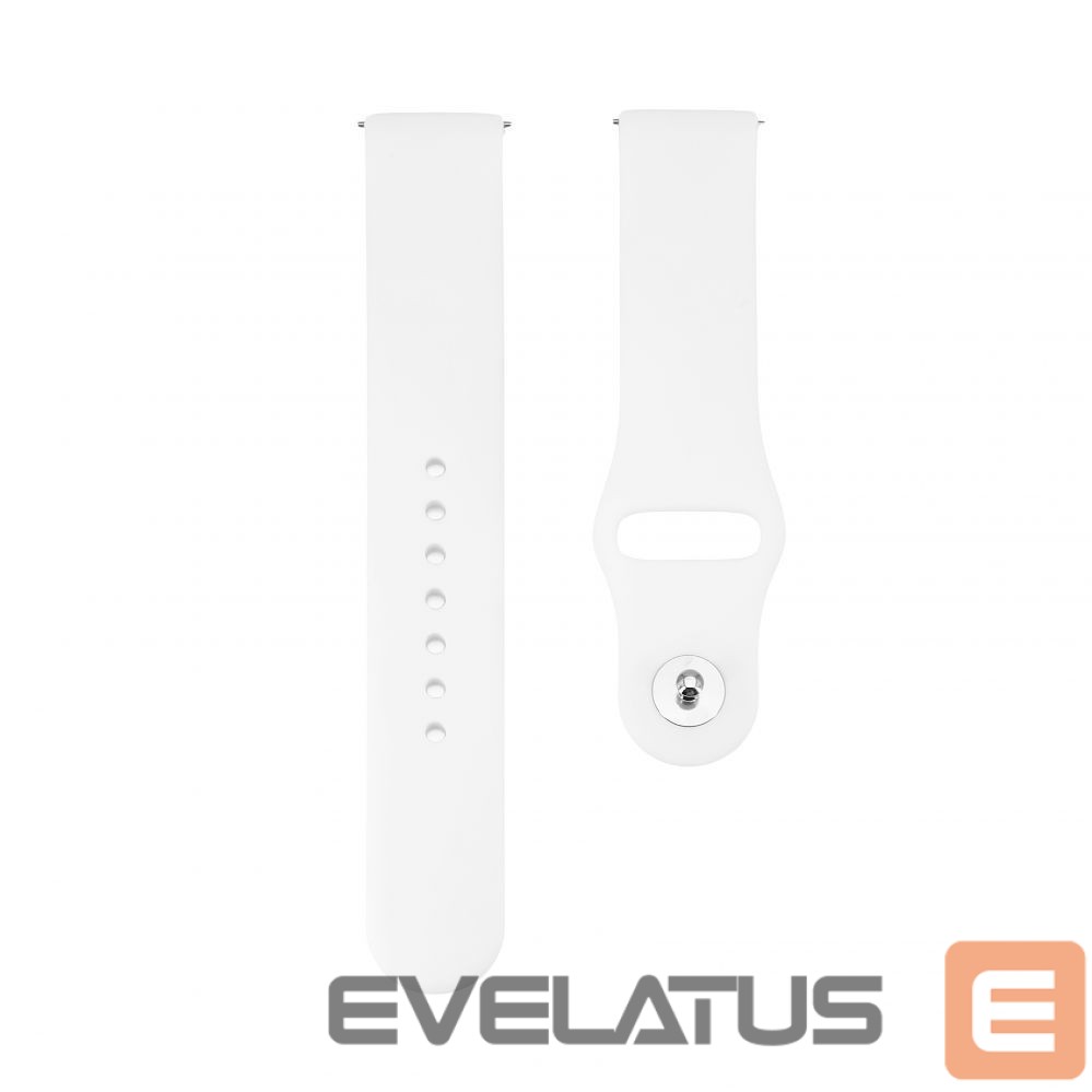 Strap Connect 20mm Silicone Loop Watch Strap (130mm M/L) White