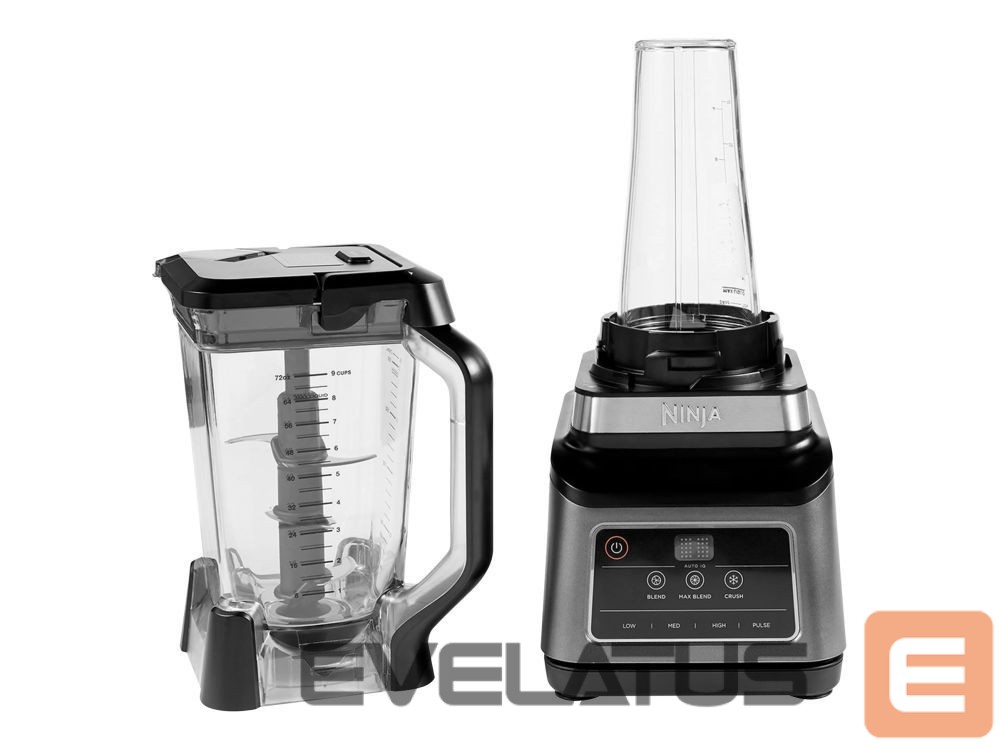 Mixers and blenders Ninja Mixer Blender 2in1 with Auto IQ | BN750EU | Tabletop | 1200 W | Jar material Plastic | Jar capacity 2.1+0.7 L | Ice crushing | Black/Silver