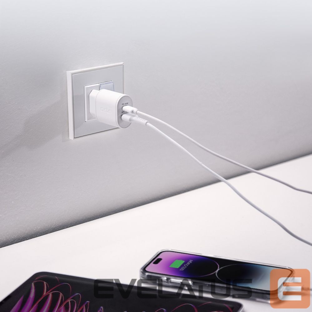 Adapter SBS SBS TETRPD20W 20W USB-A USB-C Wall Charger with Power Delivery - White