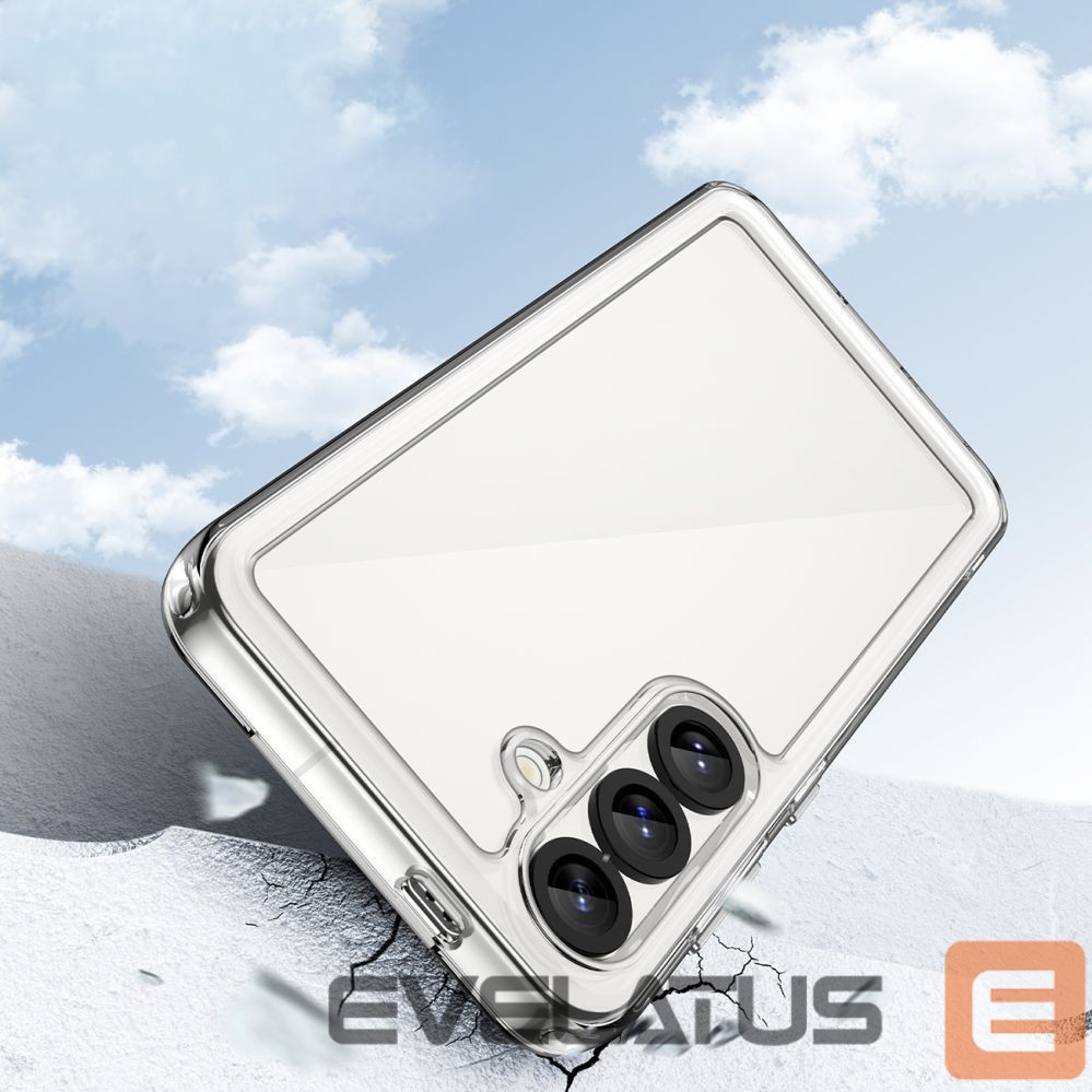 Back panel cover Hurtel Outer Space Case for Samsung Galaxy S25 Edge Cover with Flexible Frame - Transparent