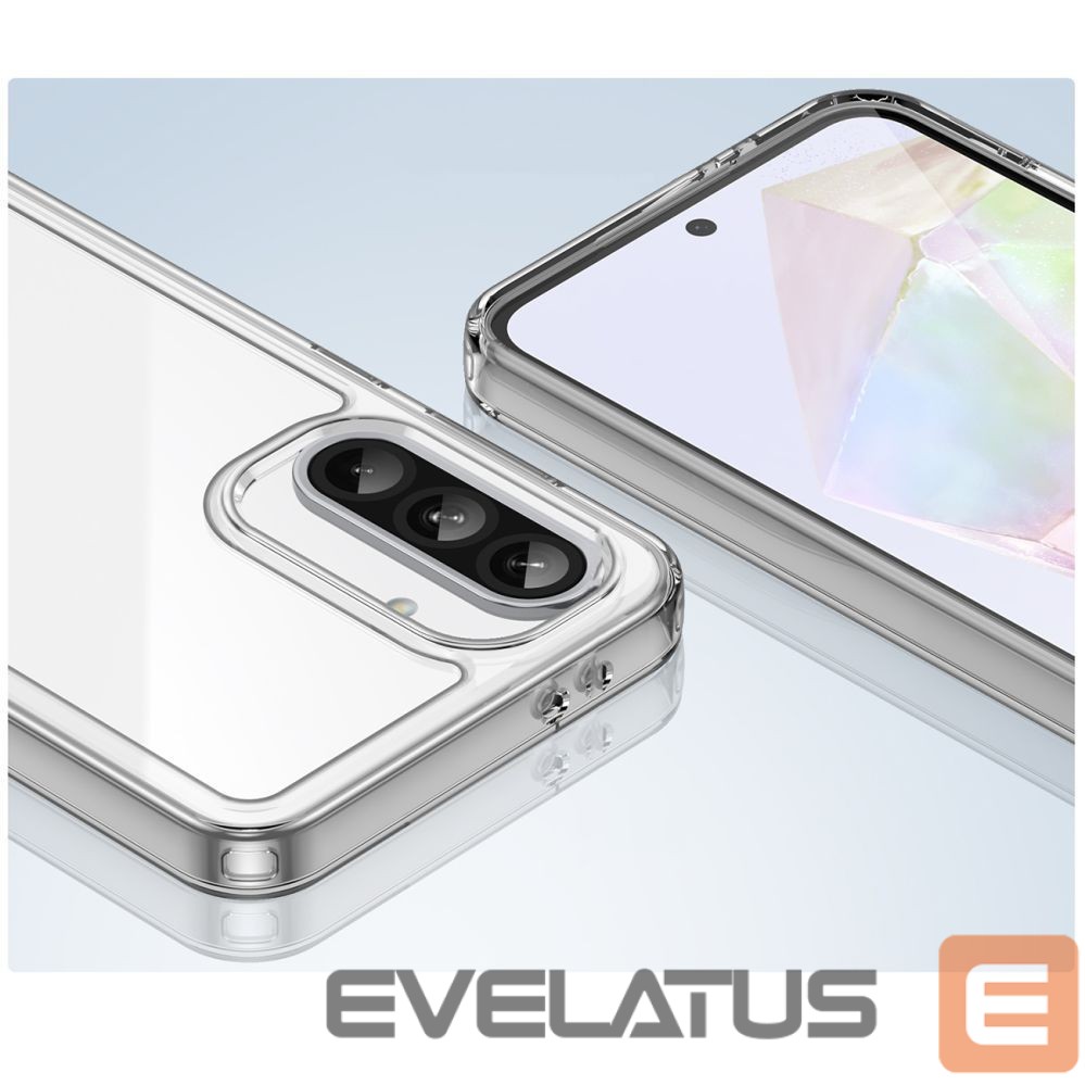 Back panel cover Hurtel Outer Space Case for Samsung Galaxy A26 Cover with Flexible Frame - Transparent