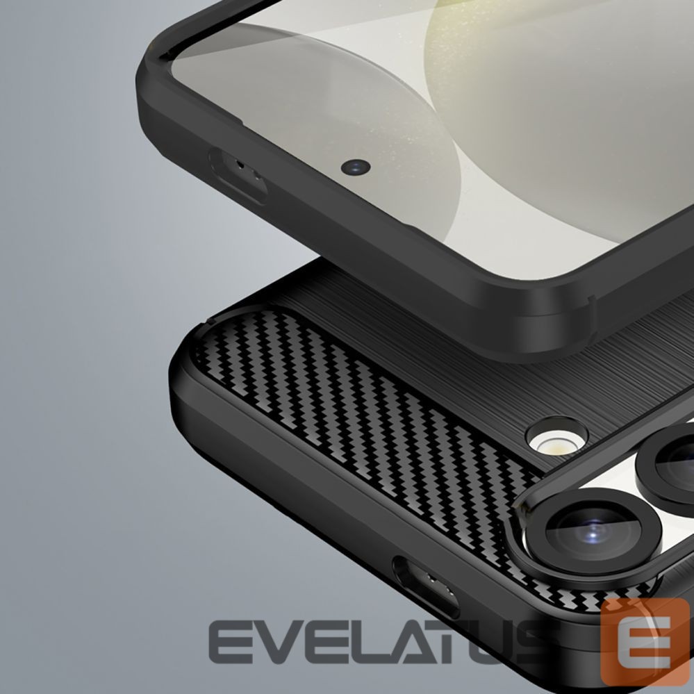 Back panel cover Hurtel Carbon Case for Samsung Galaxy S25 Edge - Black