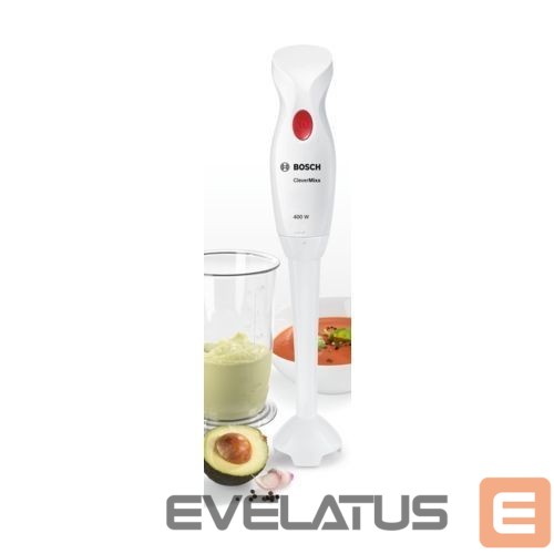 Mixers and blenders Bosch | Blender | CleverMixx MSM14100 | Hand Blender | 400 W | Number of speeds 1 | White