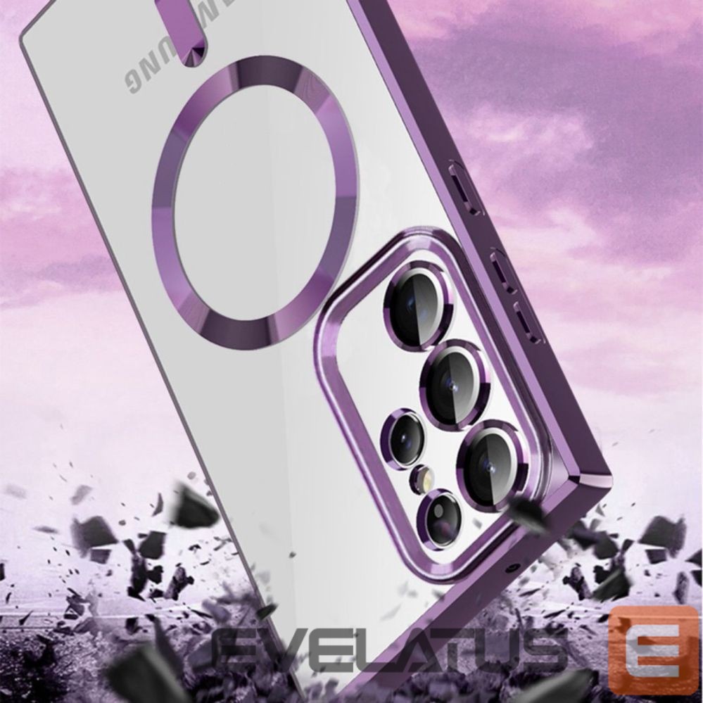 Back panel cover Wozinsky Wozinsky Electroplated Magsafe case for Samsung Galaxy S24 FE - silver