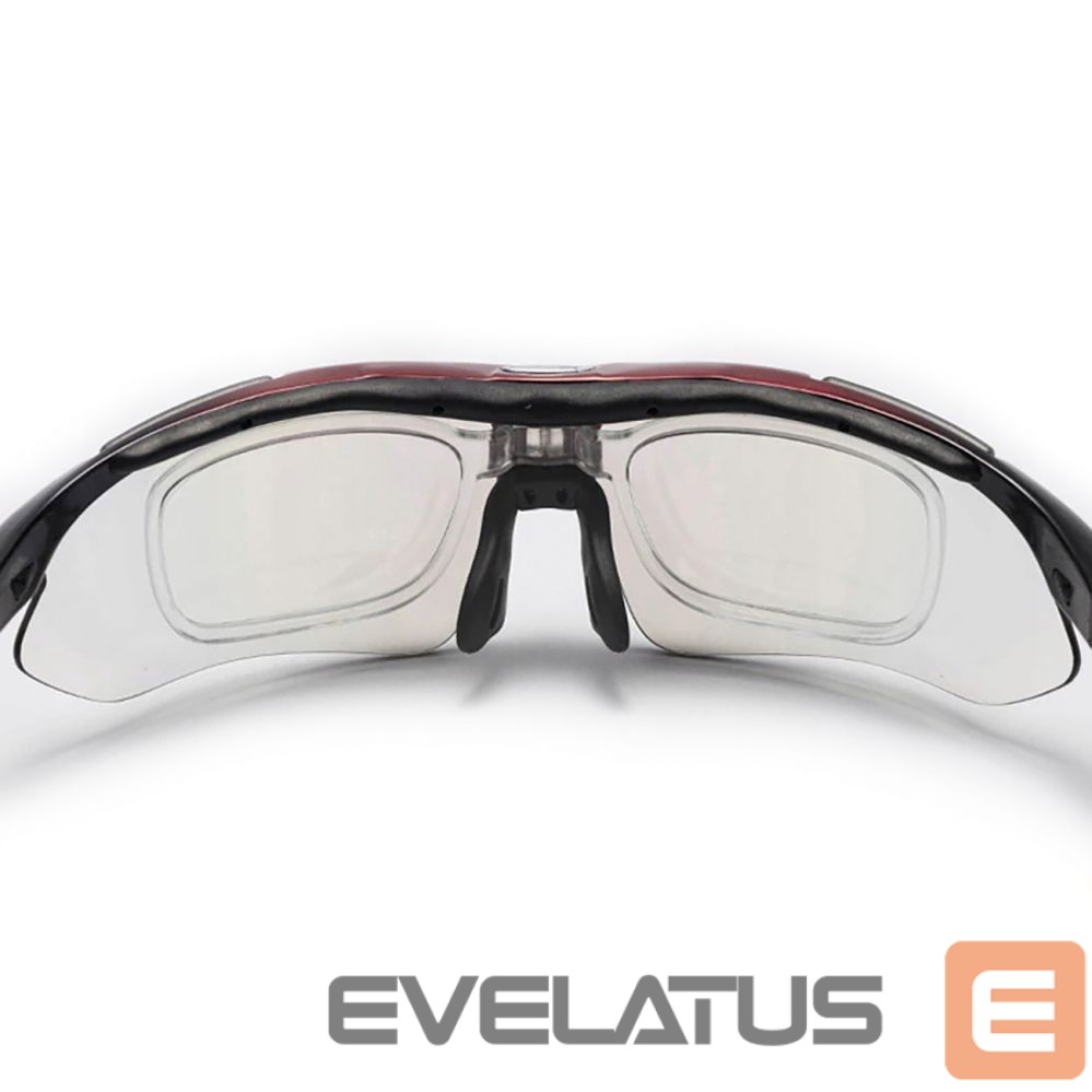Bicycle accessory Rockbros Rockbros 10001 polarizing cycling glasses - black and red