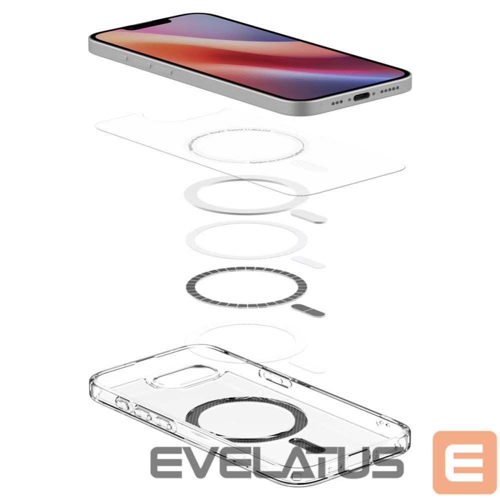 Back panel cover Spigen Spigen Ultra Hybrid MagSafe iPhone 16e Carbon Fiber Case - Clear