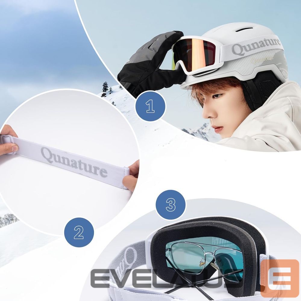 The others Qunature Qunature White Ski Goggles for Adults - White