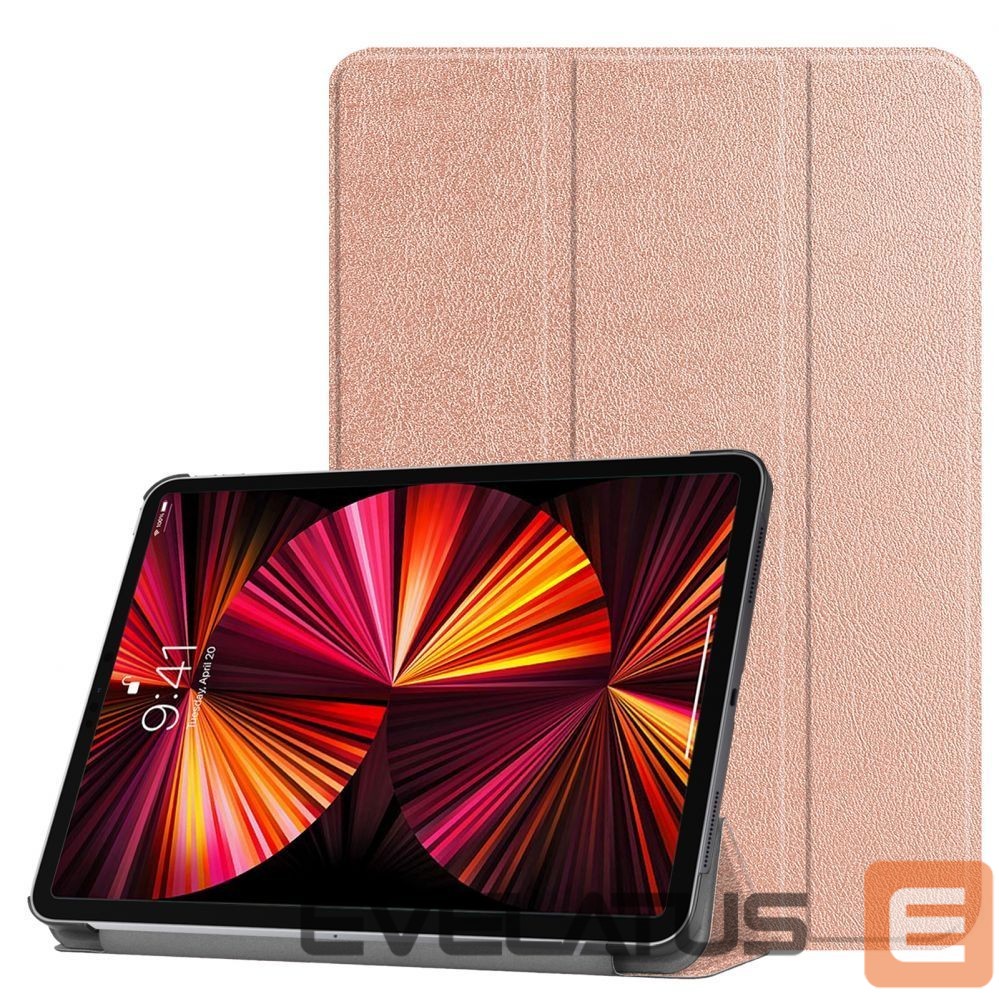 Book case iLike iPad Air 4 10.9 / iPad Air 5 Tri-Fold Eco-Leather Stand Case Rose Gold