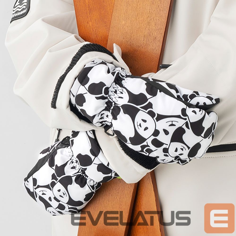 The others Qunature Qunature Panda Heat Transfer Ski Gloves Kids Size S - Black/White