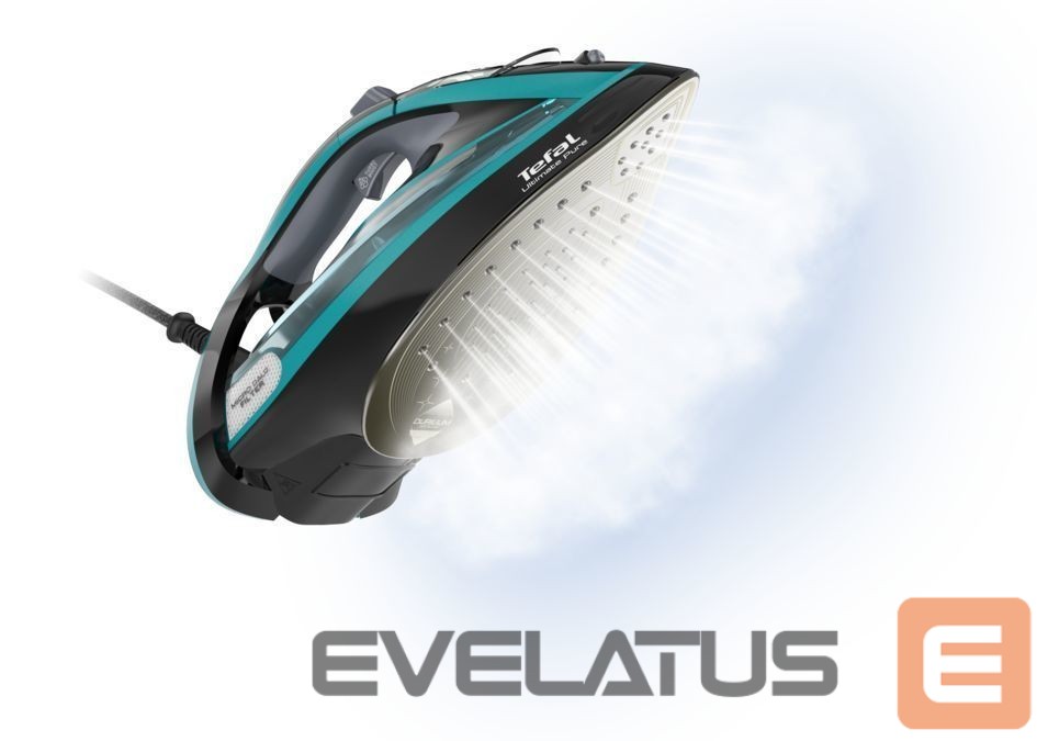 Iron TEFAL | Ultimate Pure FV9844E0 | Steam Iron | 3200 W | Water tank capacity 350 ml | Continuous steam 60 g/min | Steam boost performance 250 g/min | Blue/Black