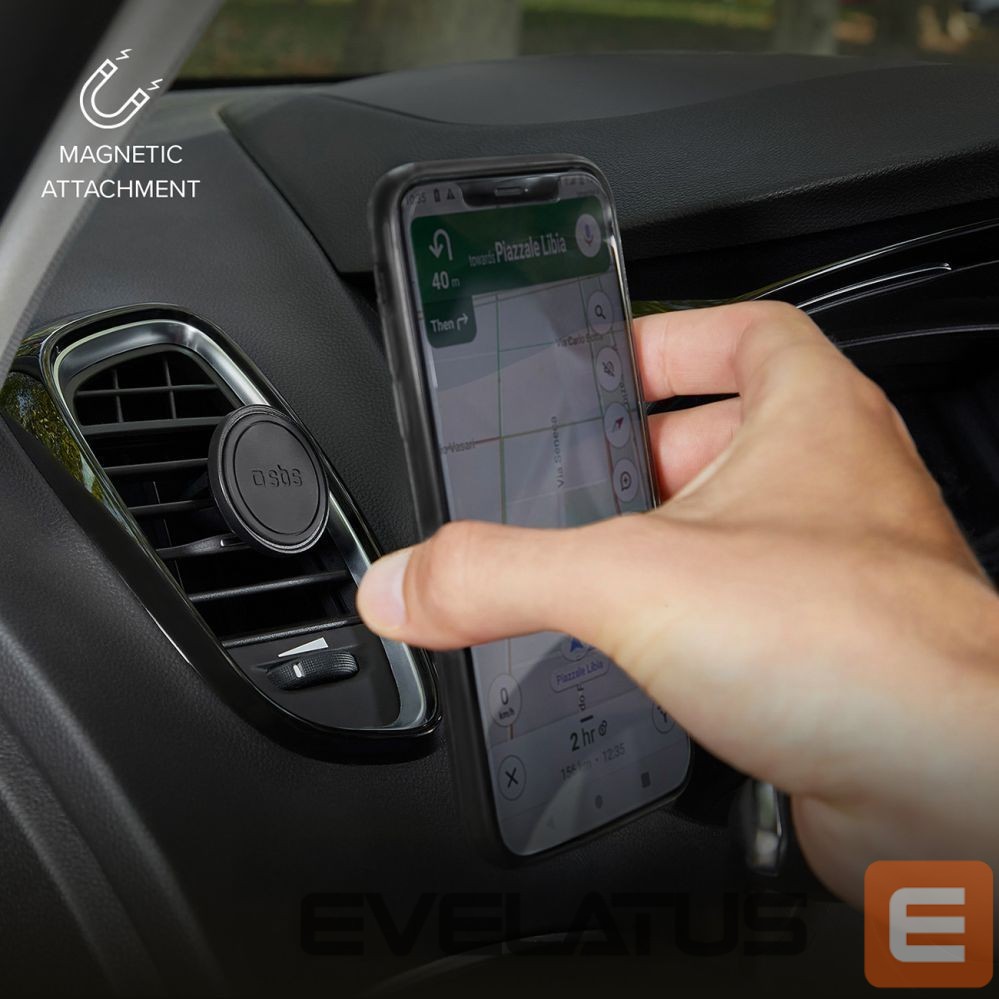 Auto holder SBS SBS TESUPMAGMCLIP smartphone holder magnetic, for air vent - black