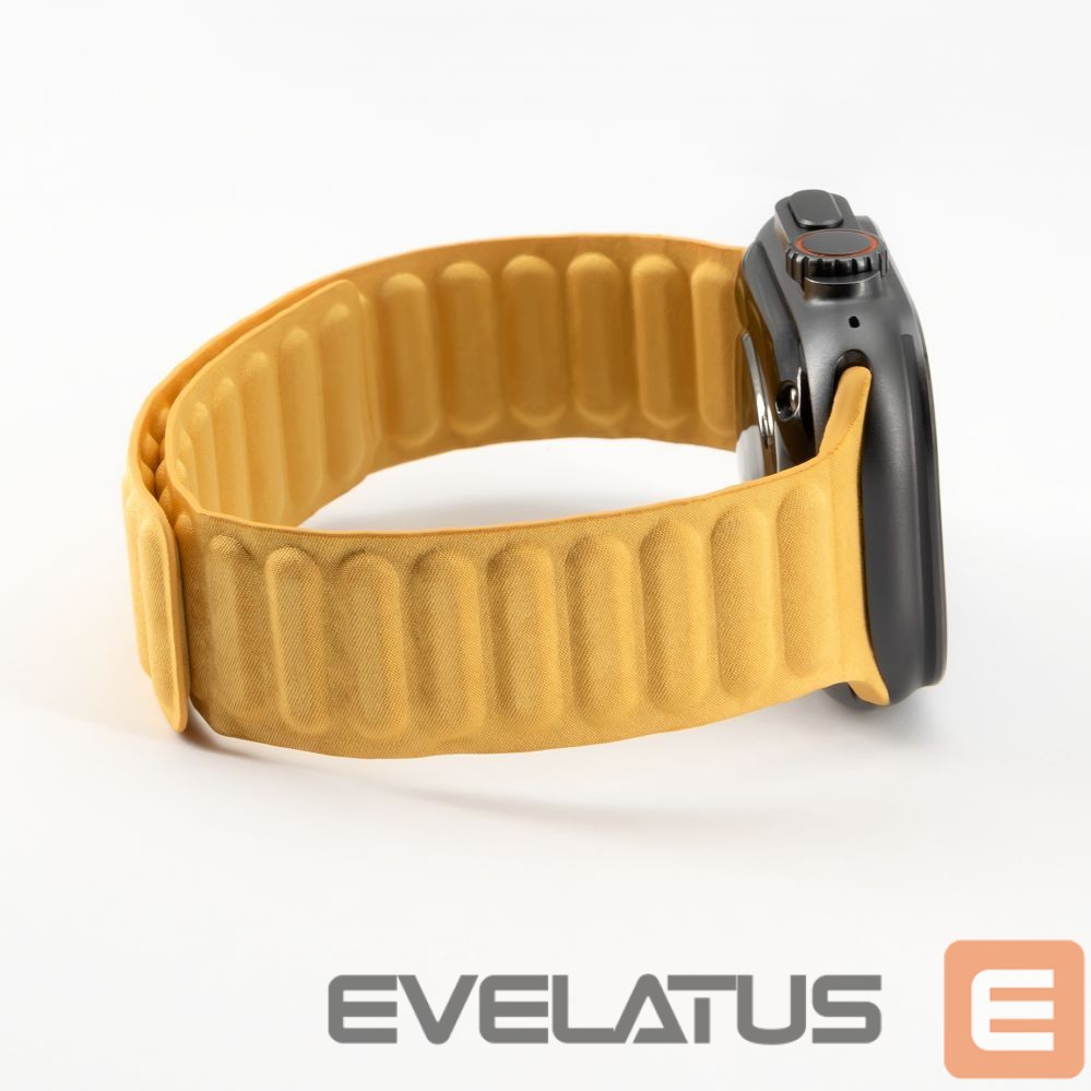 Strap Connect Watch 42/44/45mm Fine woven twill magnetic chain Watch Straps Yellow