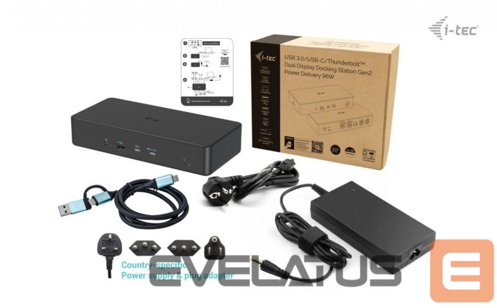 Computer accessories I-TEC I-TEC USB3.0/USB-C/TB 2x4K Pro Dock