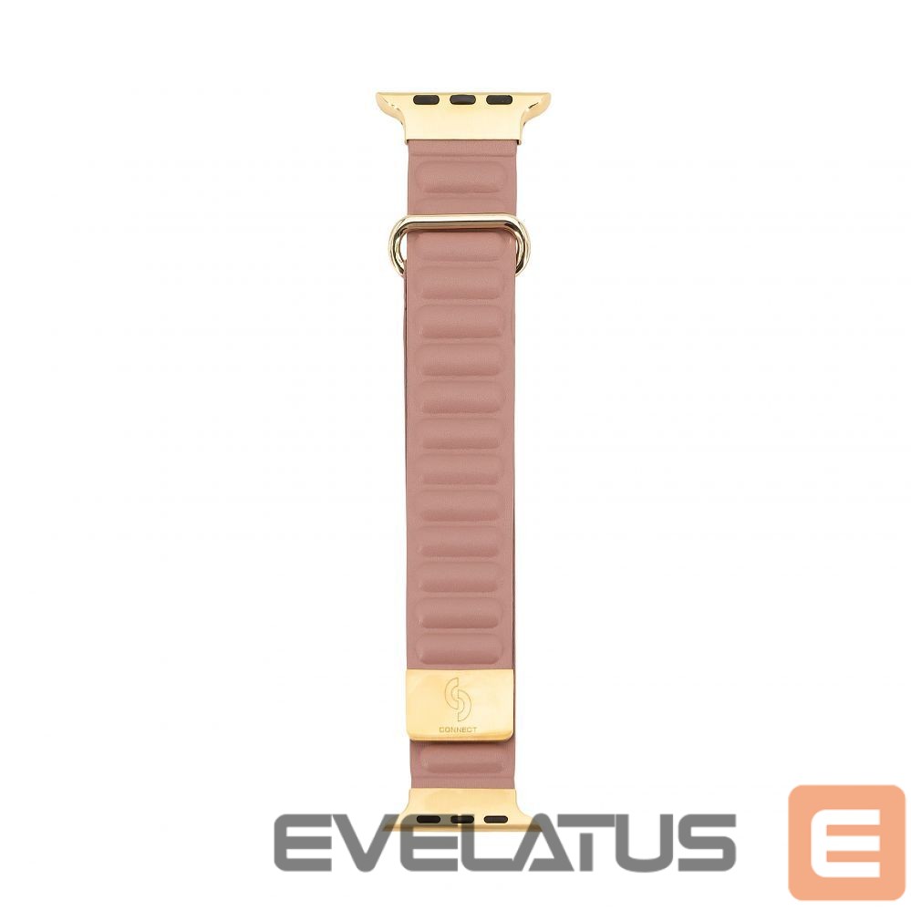 Strap Connect Watch 38/40/41mm cortical back buckle magnetic suction Watch Straps Rose pink