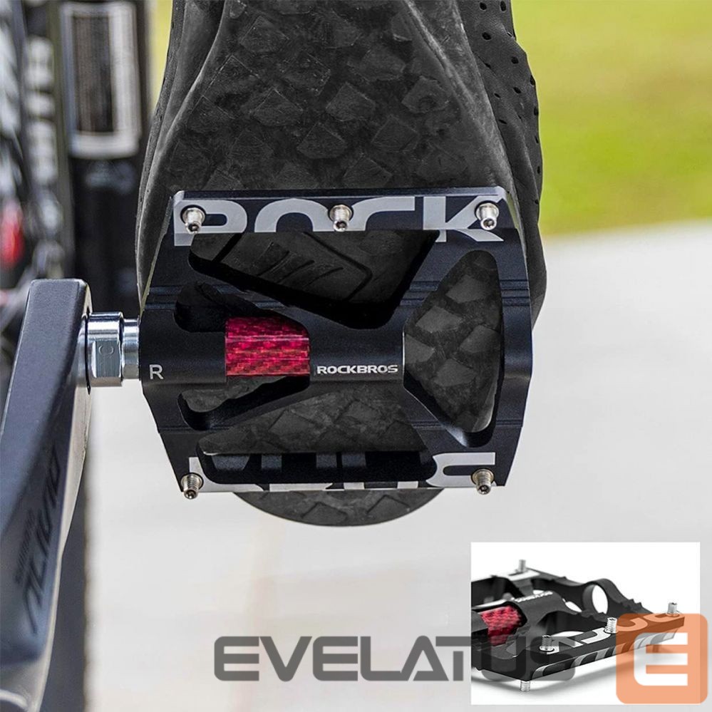 Bicycle accessory Rockbros Rockbros 37213071001 Aluminum Alloy Bicycle Pedal Set - Black