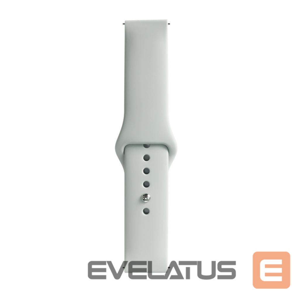Strap Evelatus Evelatus Watch 22mm Silicone Loop Watch Straps (130mm M/L) Silver