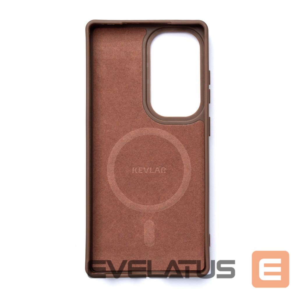 Back panel cover Wozinsky Wozinsky Carbon Fiber Case with MagSafe for Samsung Galaxy S25 - Brown