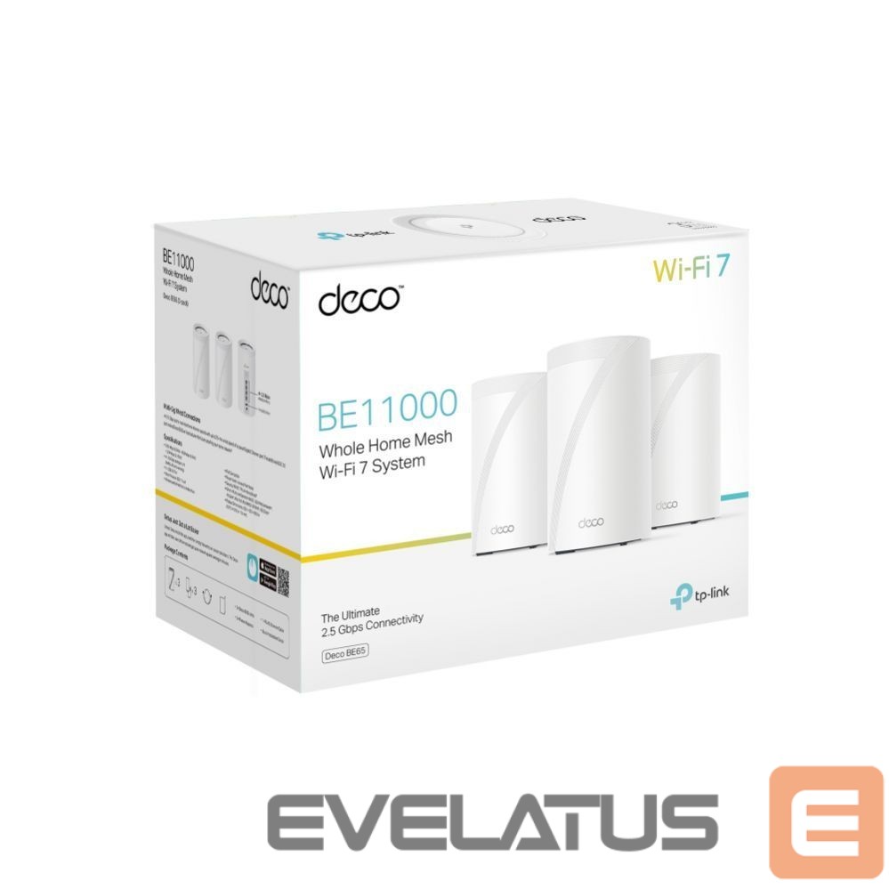 Routers TP-Link WRL MESH ROUTER 9300MBPS/DECO BE65(3-PACK)
