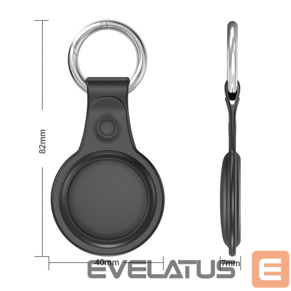 Smart tag accessories Dux Ducis - Dux Ducis 4pcs set Silicone flexible cover keychain loop case for Apple AirTag (Black / Green / Pink / Blue)