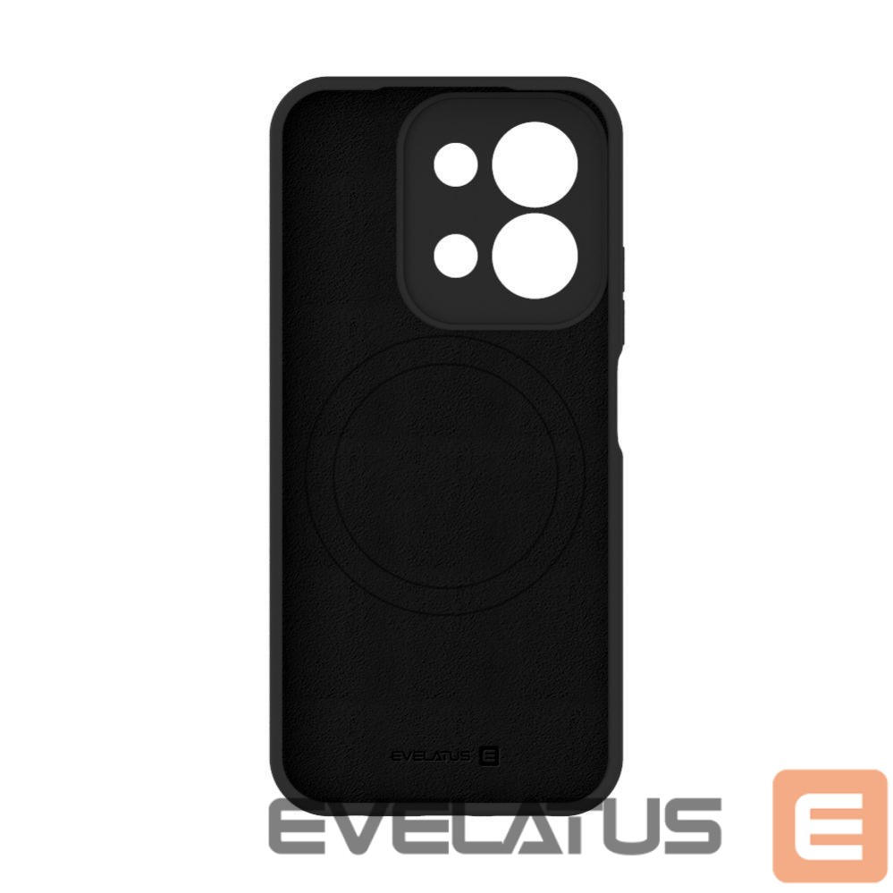 Back panel cover Evelatus Xiaomi Redmi 15C 4G/5G Premium Magnetic Soft Touch Silicone Case Black