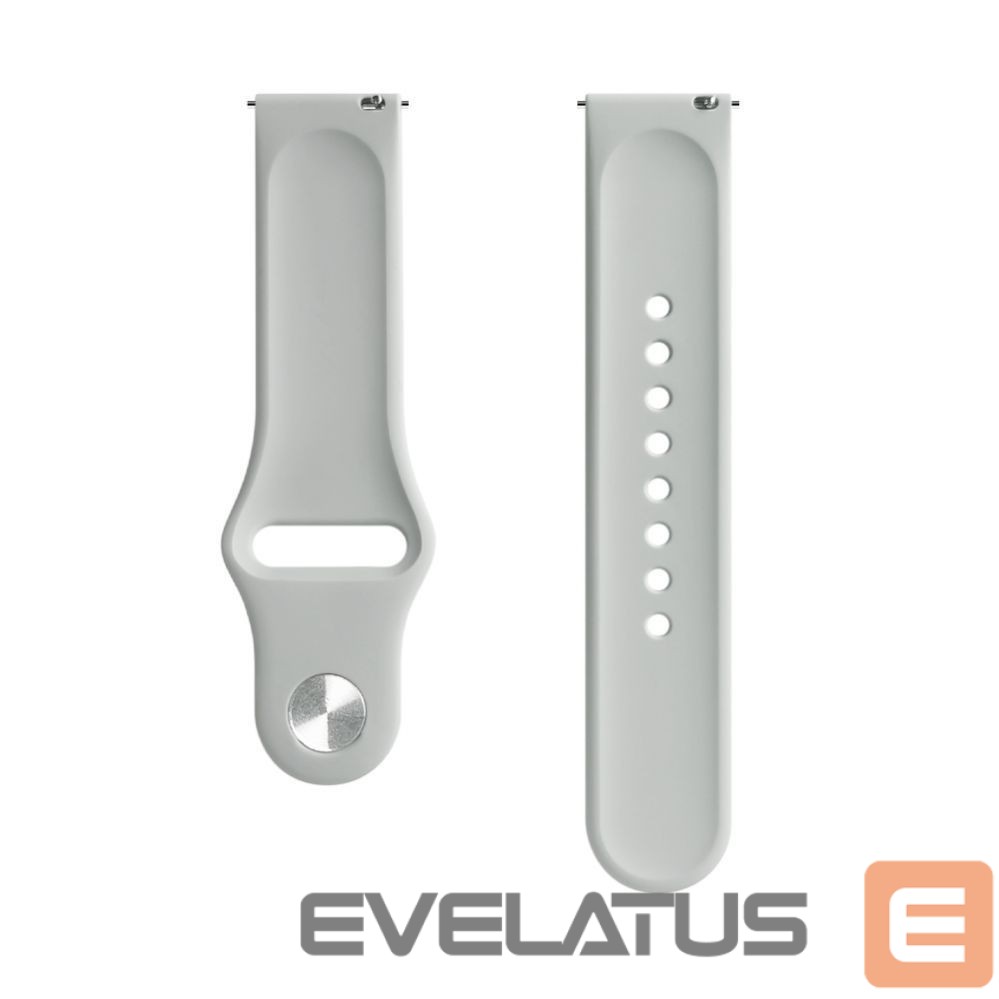 Strap Evelatus Evelatus Watch 22mm Silicone Loop Watch Straps (130mm M/L) Silver