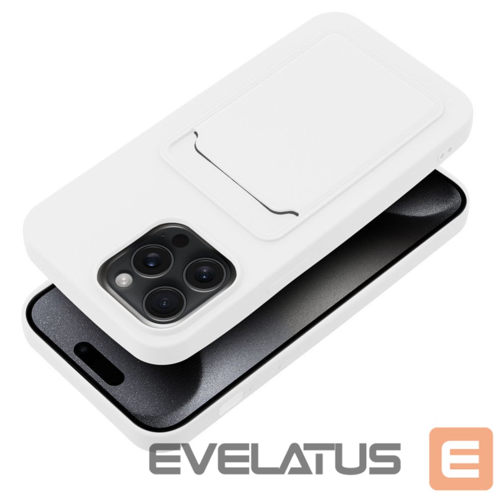 Back panel cover OEM Case for iPhone 15 PRO MAX Card Case white