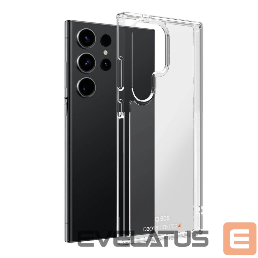Back panel cover SBS SBS D3O Case for Samsung Galaxy S24 Ultra - Transparent