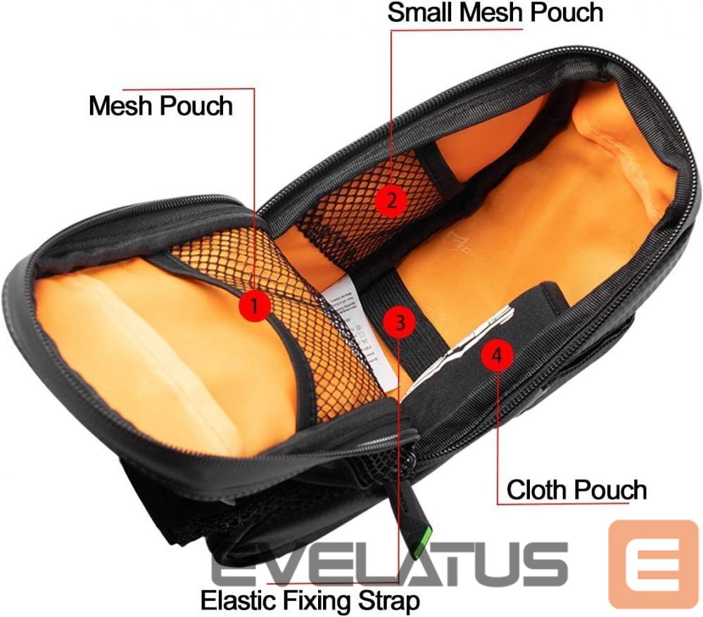 Bicycle accessory Rockbros Rockbros C7-1 waterproof bicycle bag with saddle mounting 1.5l - black