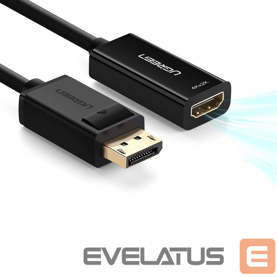Cable Ugreen Cable from DisplayPort (Male) to HDMI (Female) (Unidirectional) 1080P 60Hz 12bit Black (40362)