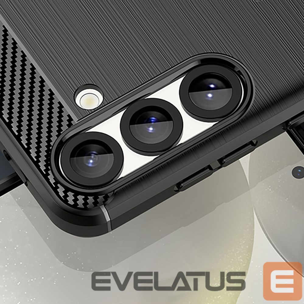 Back panel cover Hurtel Carbon Case for Samsung Galaxy S25 Edge - Black