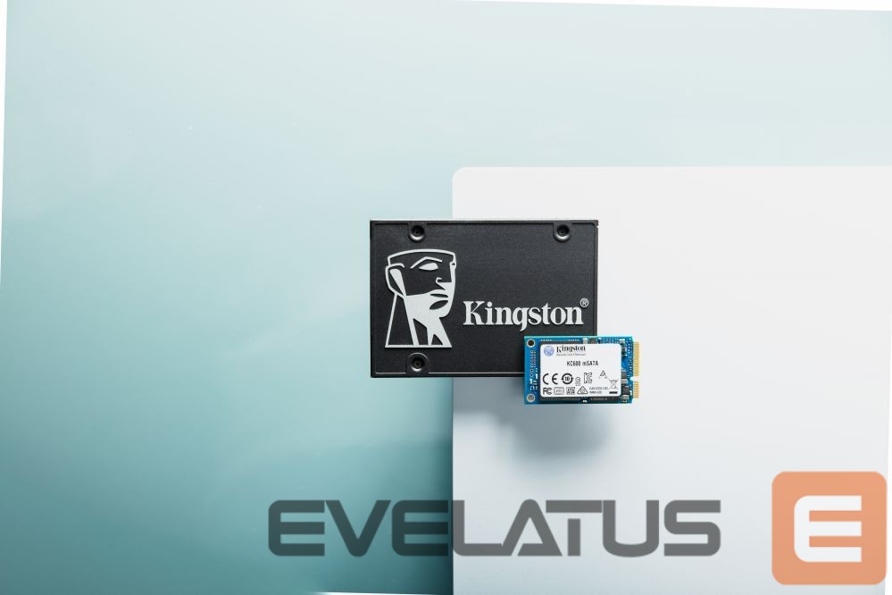 Hard drive SSD Kingston KC600 512 GB, SSD interface mSATA, Write speed 520 MB/s, Read speed 550 MB/s