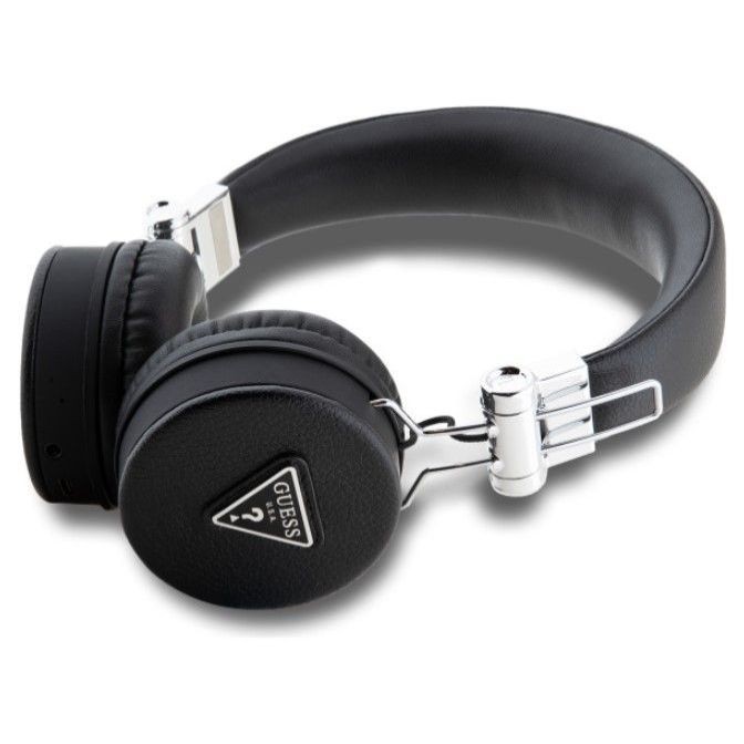 Wireless headphones Guess Bluetooth ENC GUBH70PGTSPSK Grained Classic Round Shape Black