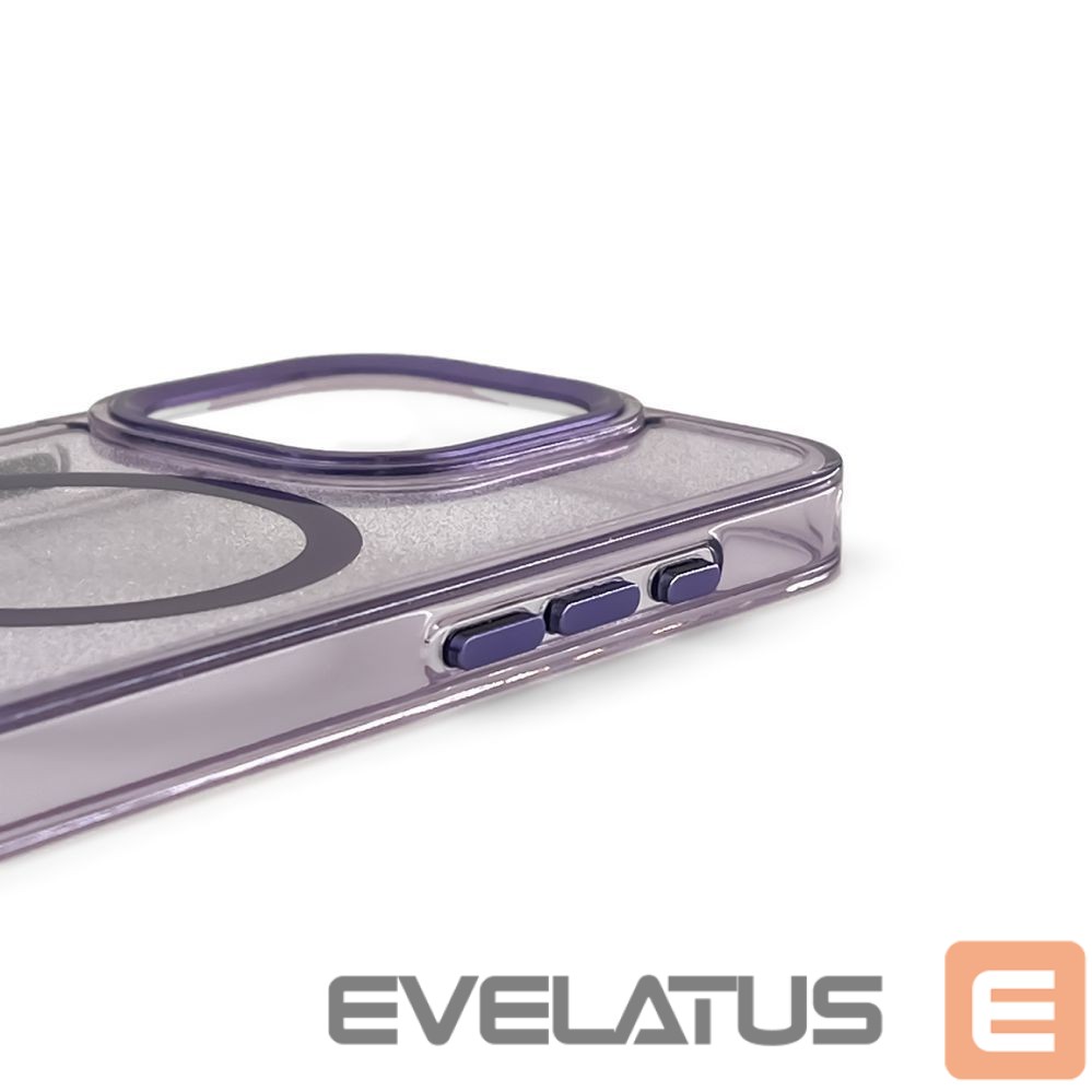 Back panel cover Wozinsky Wozinsky Glitter Case MagSafe for Samsung Galaxy S24 FE - Purple with Glitter