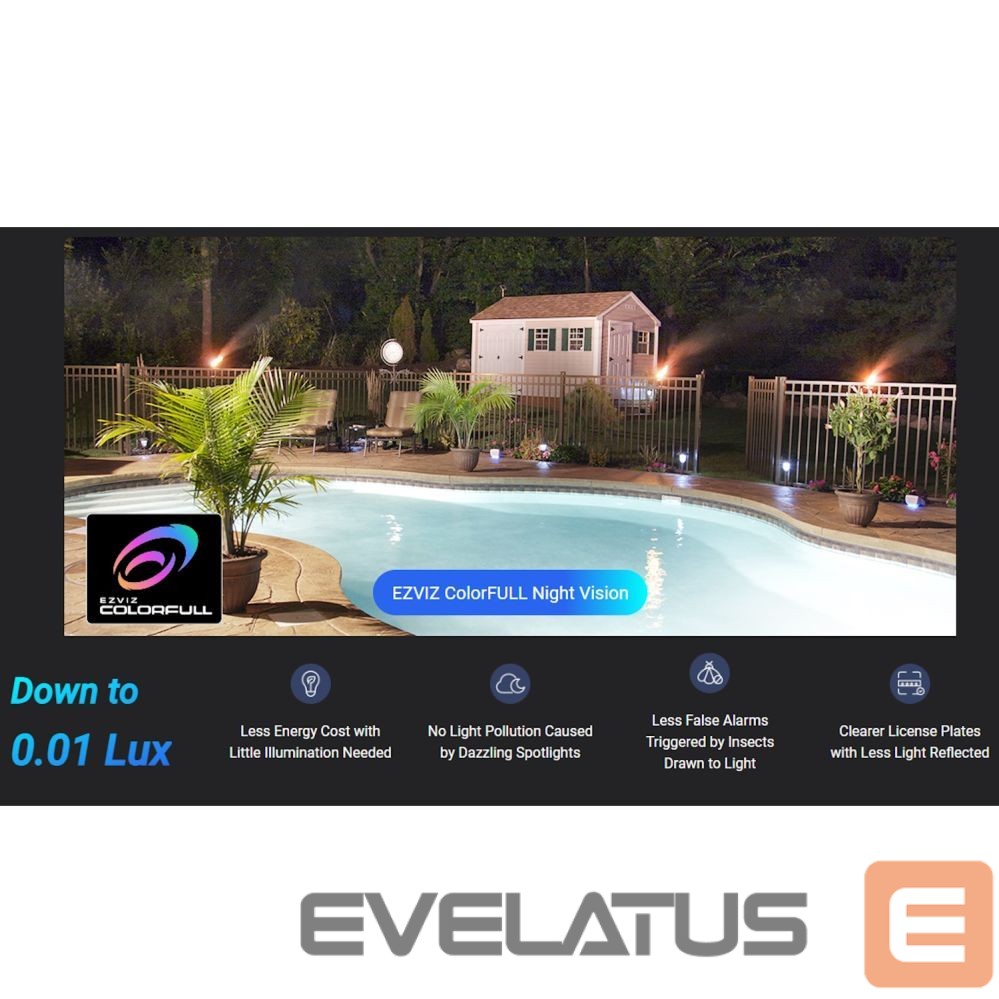 IP-kamera EZVIZ H80x Outdoor IP65 Dual lens 8MP+2MP 4K Camera Pan & Tilt 360 MicroSD / Night vision White