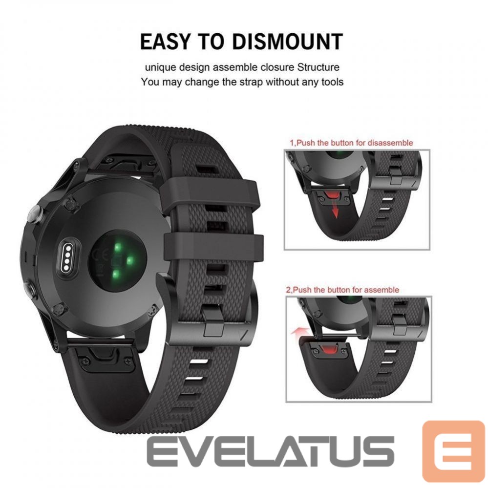 Strap Tech-Protect Tech-Protect Smooth case for Garmin Fenix 5 / 6 / 6 Pro / 7 - black