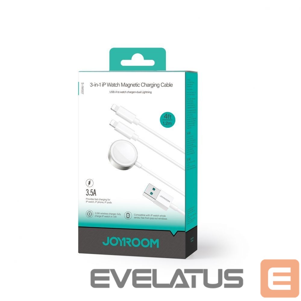 Strap Joyroom Joyroom S-IW007 3-in-1 cable USB-A magnetic charger - Lightning 1.2m - white