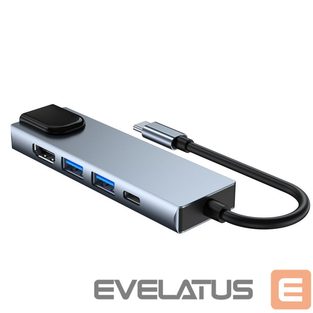 Other Computer Accessory Tech-Protect HUB Tech-Protect V3 5in1 USB-C - USB-A 3.0 / USB-A 2.0 / USB-C / HDMI / RJ45 - gray