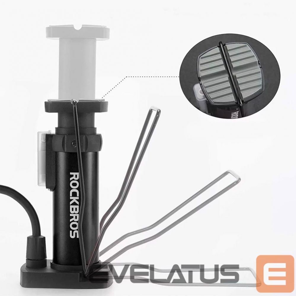 Bicycle accessory Rockbros Rockbros 42610002001 floor bicycle pump with pressure gauge - black