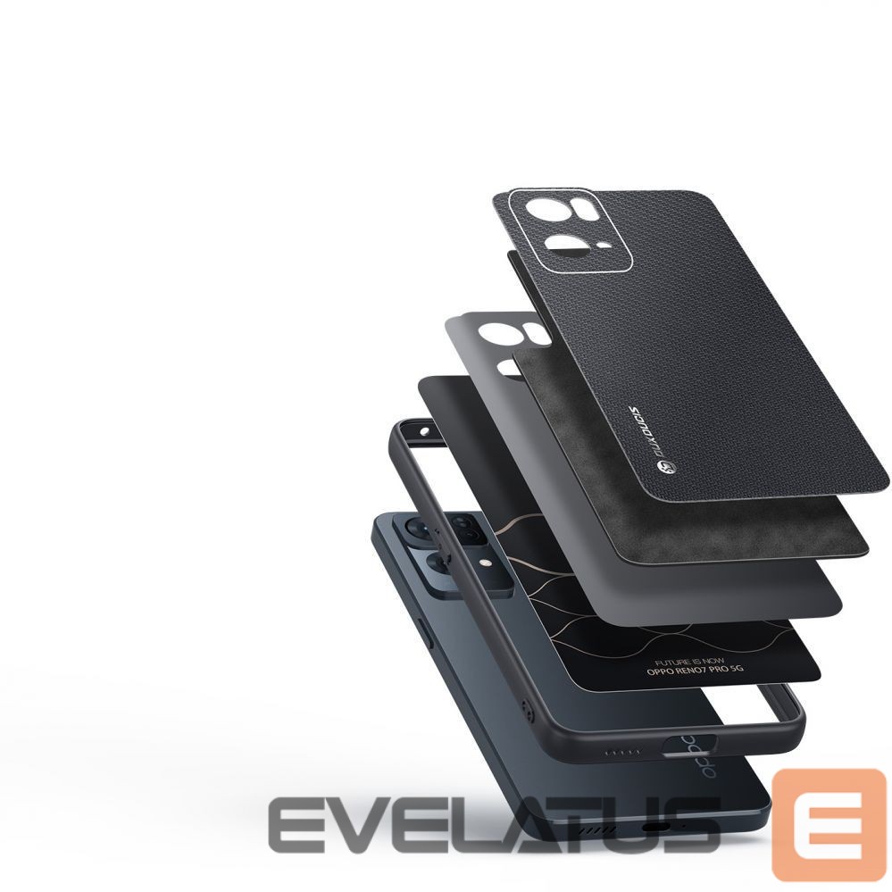 Back panel cover Dux Ducis Dux Ducis Fino case cover covered with nylon material Oppo Reno7 Pro 5G black