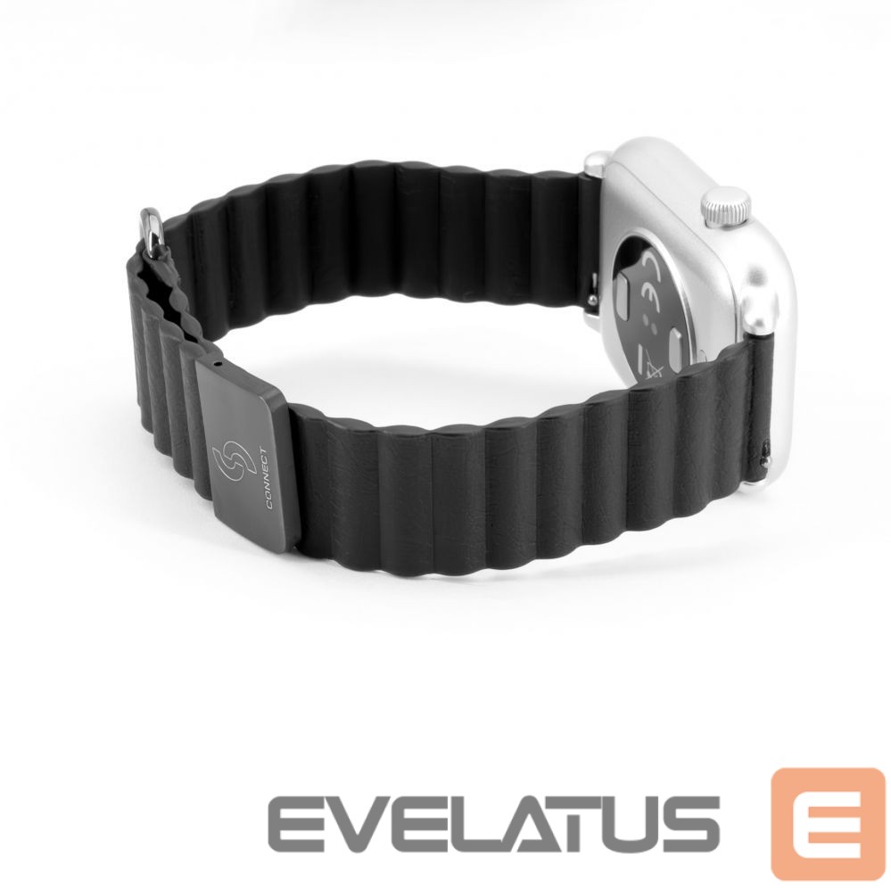 Strap Connect 20mm Cortical back buckle magnetic suction Watch Straps (130mm M/L) Black