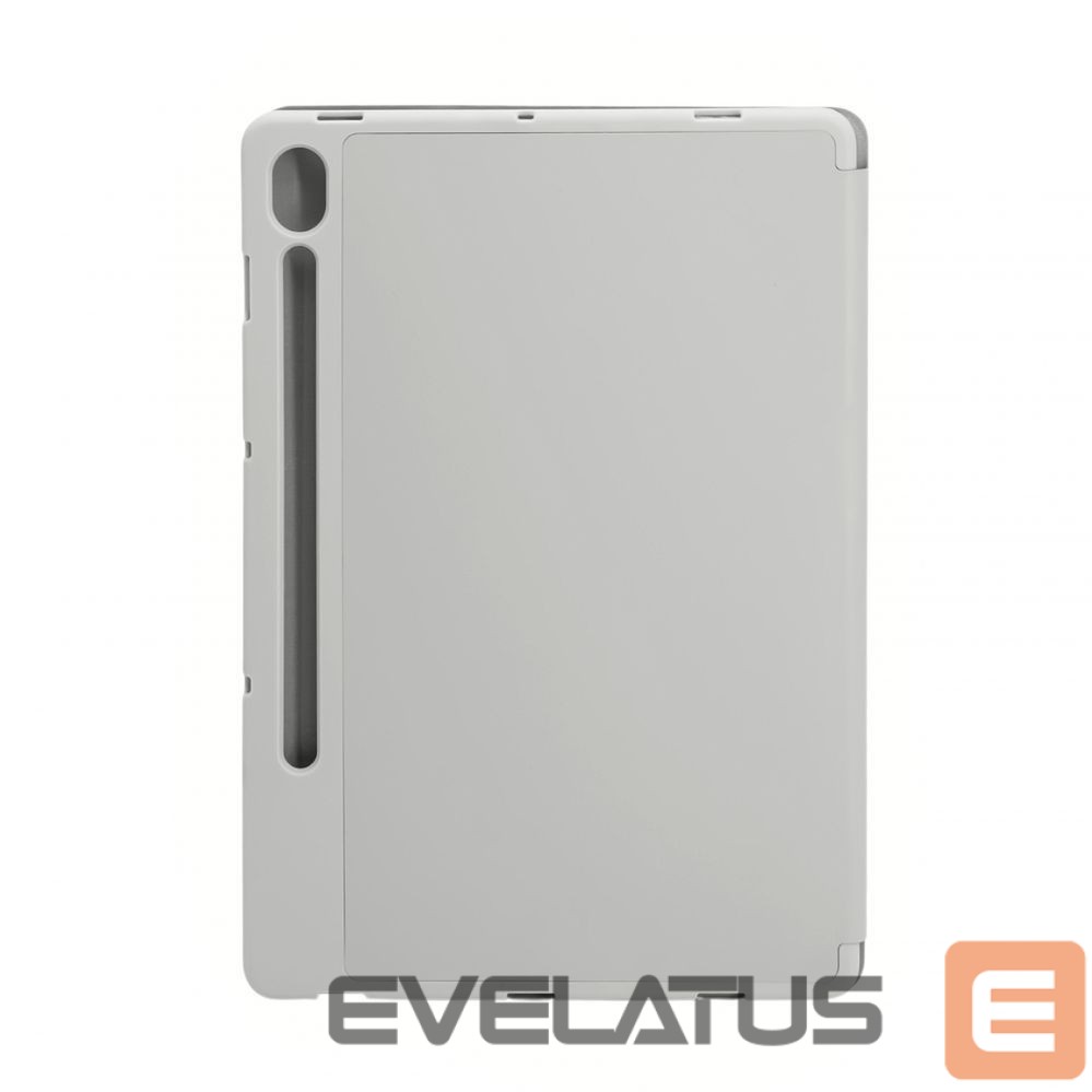 Book case Evelatus Galaxy Tab S9 FE Tablet case with imitate microfiber inside Silver