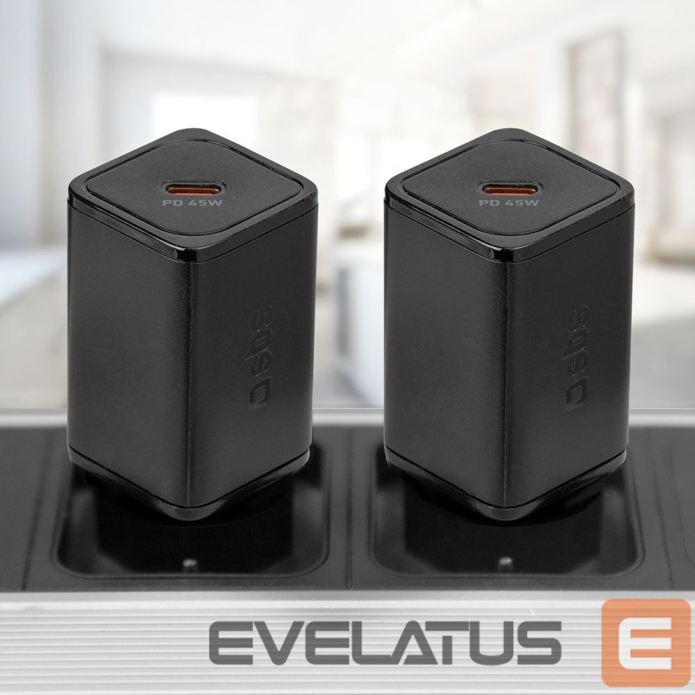 Adapter SBS SBS TETRGAN1C45W 45W GaN USB-C Wall Charger with Power Delivery - Black