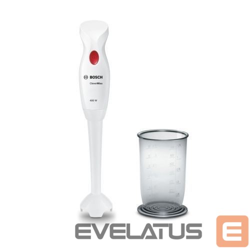 Mixers and blenders Bosch | Blender | CleverMixx MSM14100 | Hand Blender | 400 W | Number of speeds 1 | White