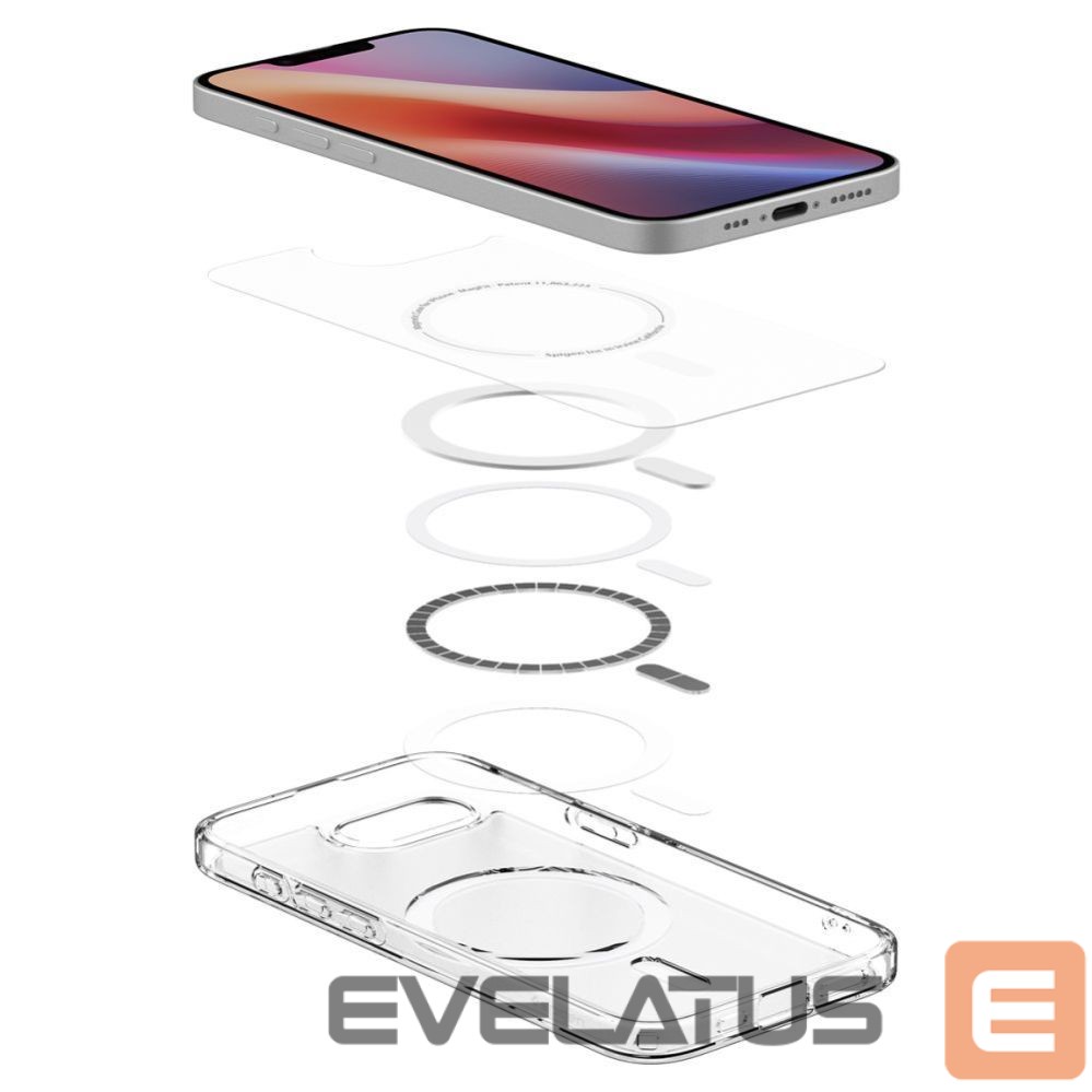 Back panel cover Spigen Spigen Ultra Hybrid MagSafe iPhone 16e Case - White, Translucent