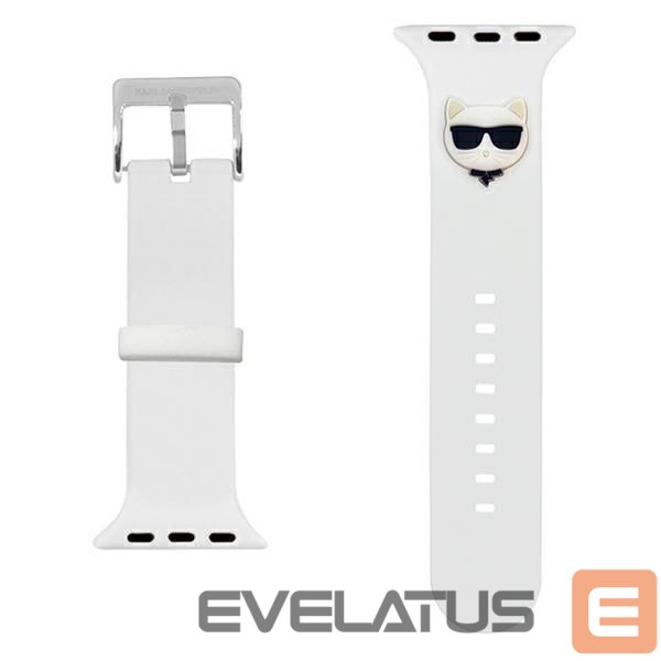 Back panel cover Karl Lagerfeld Karl Lagerfeld Silicone Choupette Heads Strap for Apple Watch 38/40/41mm - White